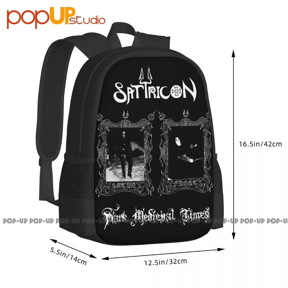 Satyricon Dark Medieval Times Ulver Darkthrone P-352 Backpack Large Capacity Fashion Sports Bag