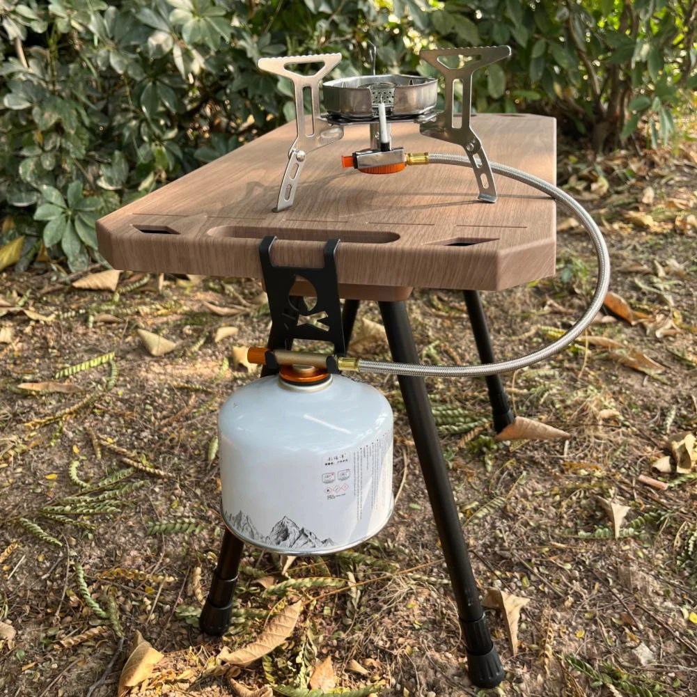 علبة غاز معلقة هوك الفولاذ المقاوم للصدأ خزان غاز البيوتان شماعات كليب المحمولة خزان الغاز السنانير خفيفة الوزن لطاولة التخييم IGT #2