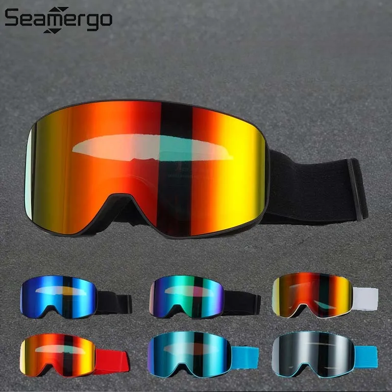 SEAMERGO Kinder-Skibrille mit Doppelschicht, beschlagfrei, hochwertige, atmungsaktive, winddichte und augenschützende Sportausrüstung