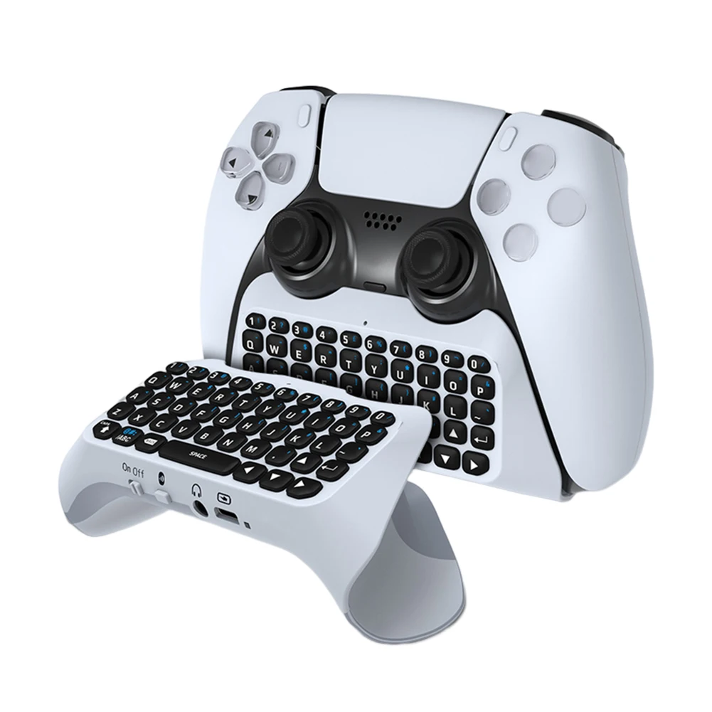 For PS 5 Elite Controller Wireless Keyboard Controller Chat Pad Keypad for PS5 Elite DualSense Gamepad Mount Built-in Speaker