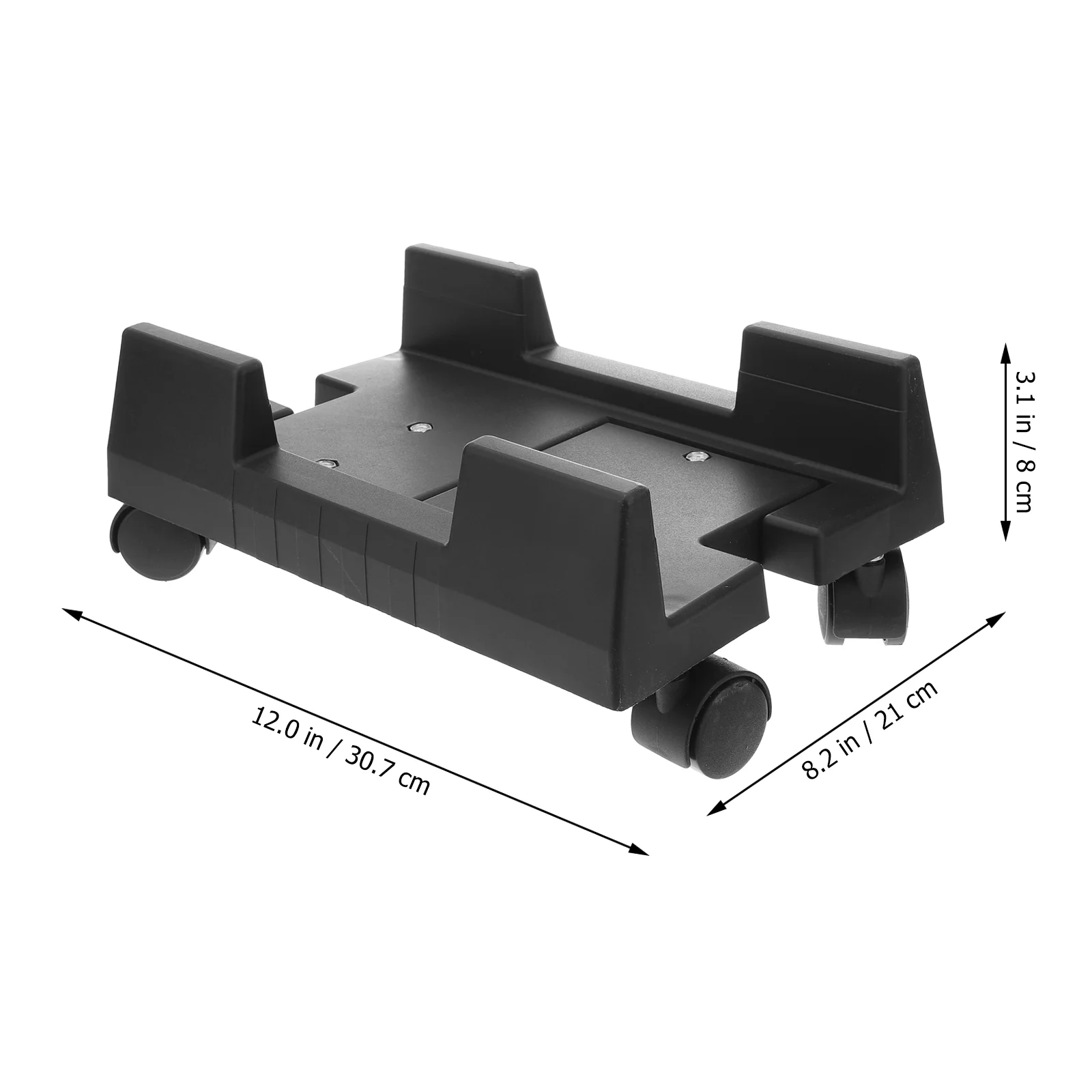 Suporte para caixa de computador, torre, prateleira, suporte para cpu com rodízios, estrutura principal, polia, suporte de plástico pp