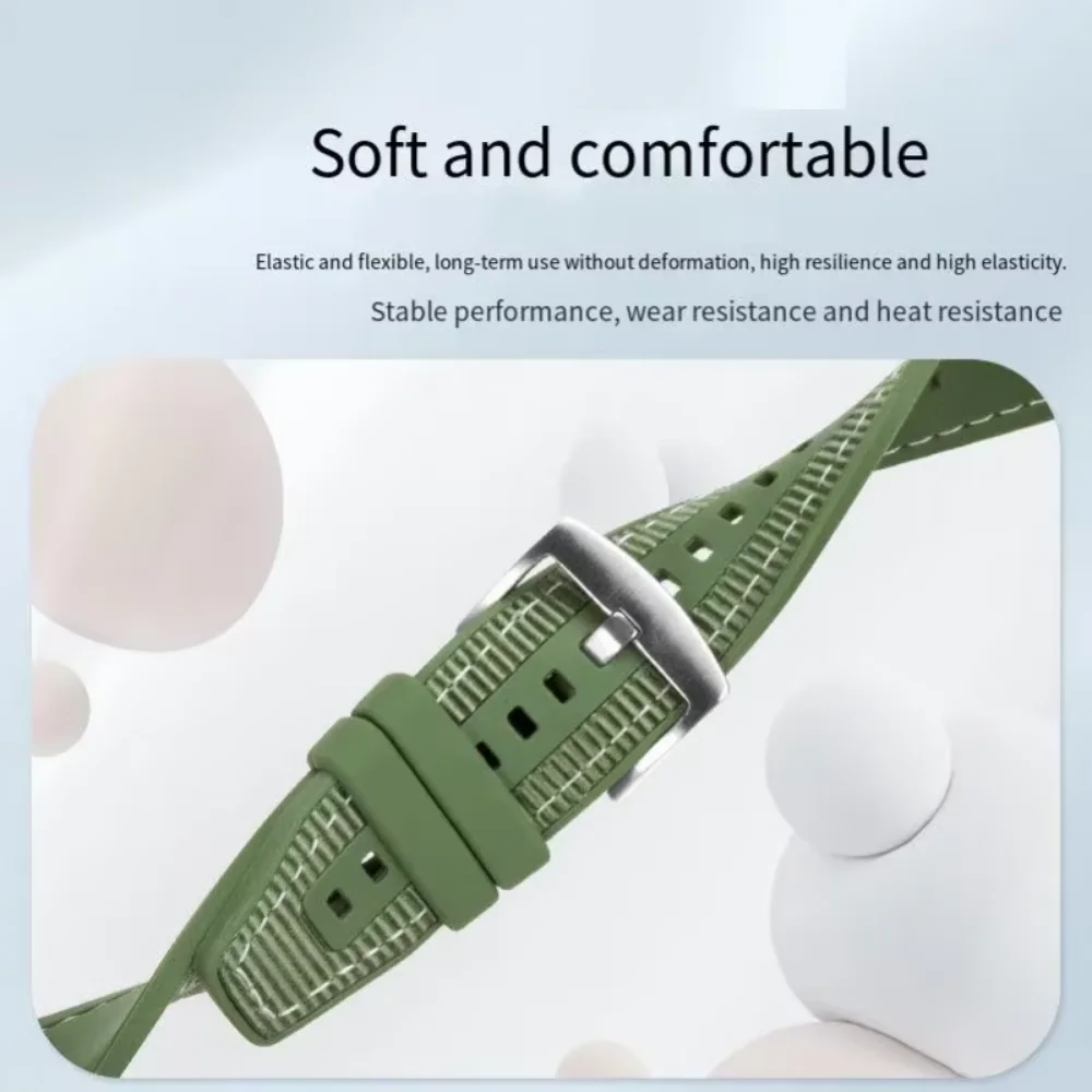 Braided Nylon+Silicone Composite Strap For Samsung Galaxy Watch Ultra 47mm Sports Bracelet for Galaxy Watch Ultra Wristband Belt