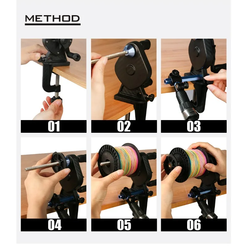 Imagem -05 - Leve Linha de Pesca Winder Spooler Antiferrugem Resistente Linha Winder Baitcasting Reel Spinning Tool Acessórios