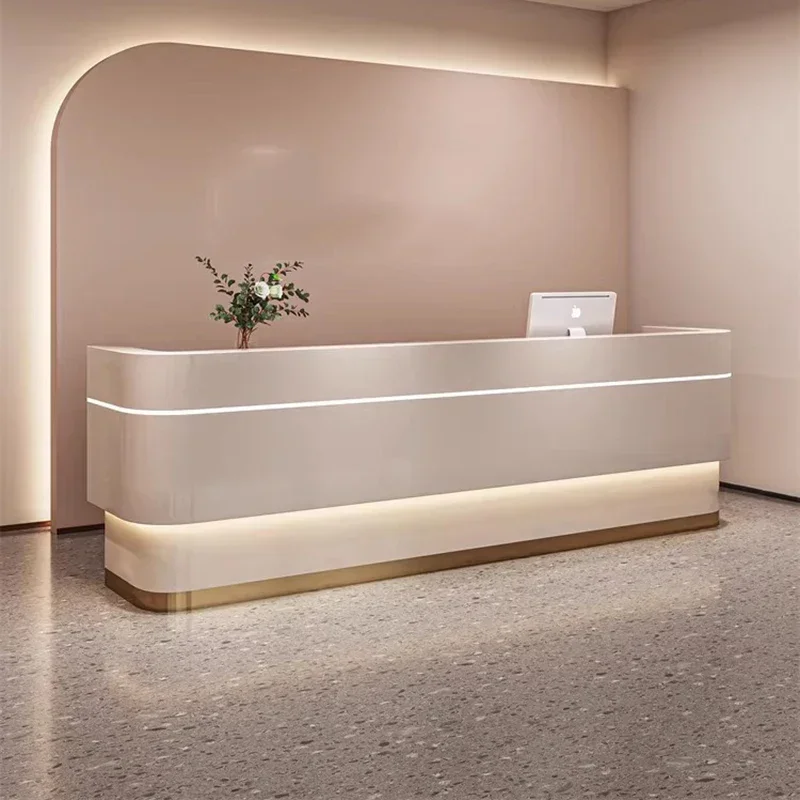 

Clothing Store Counter Reception Tables Salon Coffee Distillation Cash Register For Business Customer Center Desks Atril