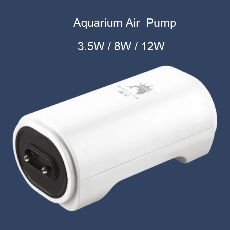 220V 3.5W 8W 12W Aquarium Air Pump Fish Tank Mini Air Compressor Oxygen Pump Aquarium Fish Tank Accessories Two Outputs New2022