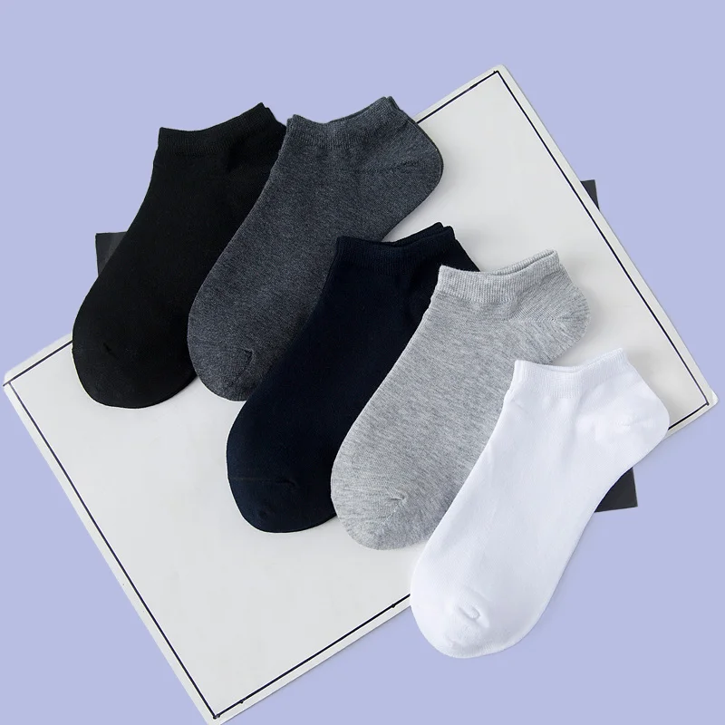 5/10 Pairs Sports Casual Men's Socks Breathable Sweat-Absorbing Men's Cotton 2024 New Socks Fashion Summer Thin Men's Socks