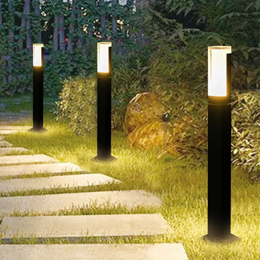 60/80CM Outdoor Garden LED Lawn Light Waterproof Landscape Pathway Light Courtyard Villa Garden Pathway Bollards Light AC85~256V