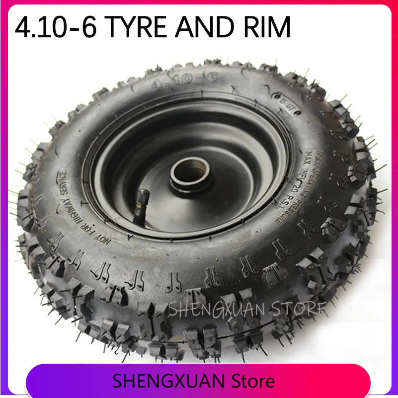 

hot sale 4.10-6 tyre and rim Fit All Models ATV Go kart MIni Quad 47cc 49cc snowplow tires Snowmobile tires