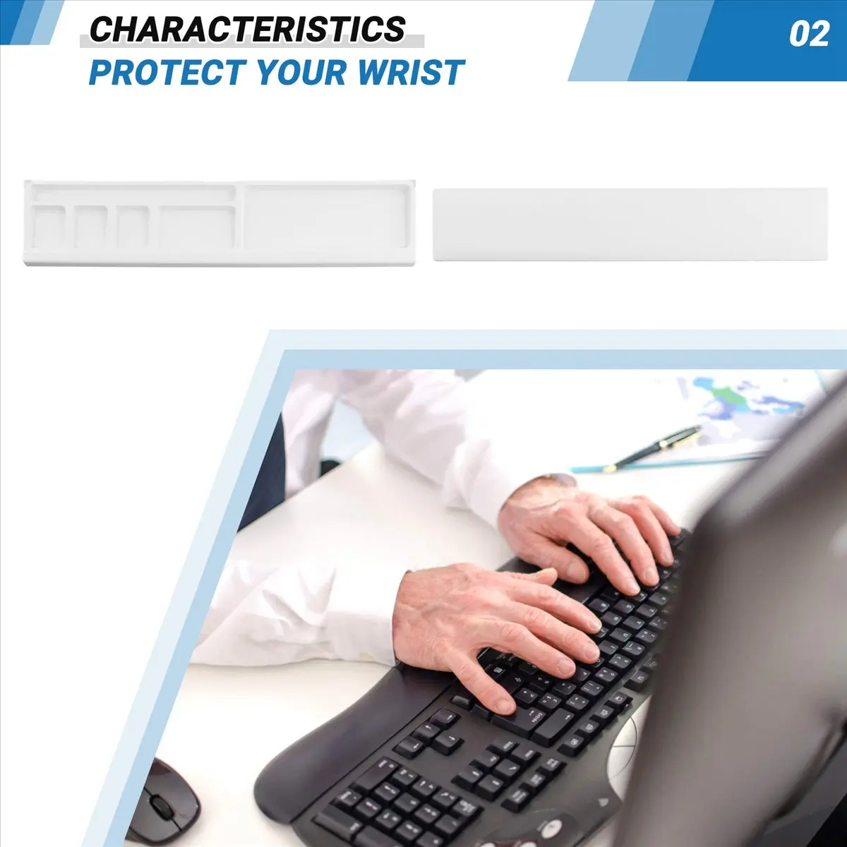 

Стабильная подставка для запястий для компьютерной клавиатуры, механическая подставка для рук, подставка для мыши, подставка для запястья, защита для рук, подставка для рук, подставка для запястья для набора текста A