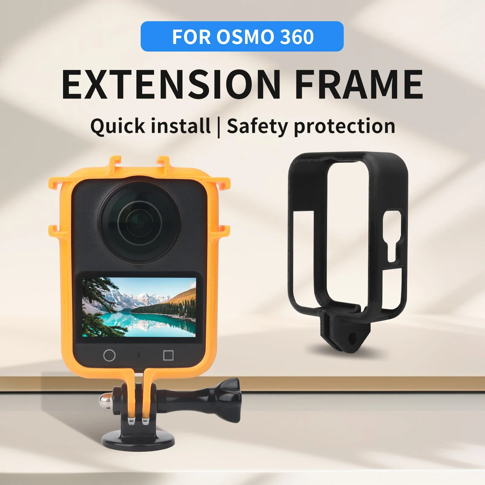 

Frame Cage for DJI OSMO 360, PC Protective Frame Housing Case with Cold Shoe Mount Compatible for DJI OSMO 360 Accessories