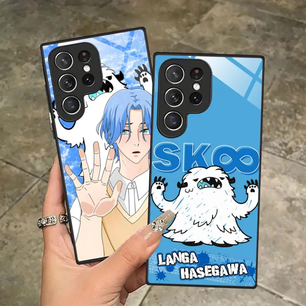 

Чехол для мобильного телефона SK8 Infinity Langa для Samsung Galaxy S25 S24 S23 S22 S21 S20 Note20 Plus FE Ultra Glass Colorful Cover Luxury