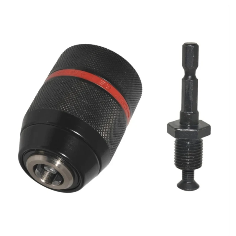 652F Keyless Drill Chuck Quick Changes Conversion Adapter 1/2 Mount 13mm Self-Tighten Screwdriver Drill Bits Chuck Adapter