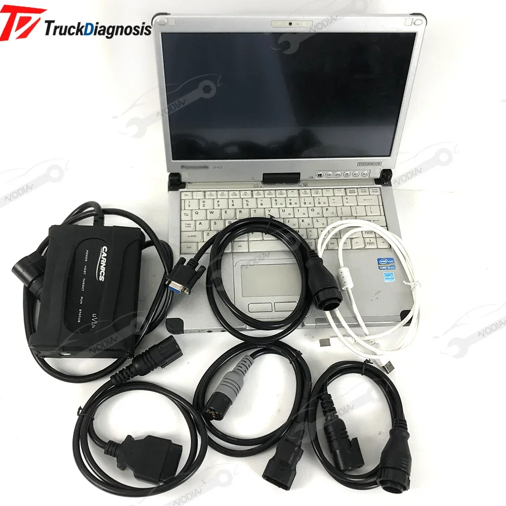 

For Doosan uvim Excavator Forklift Engine Fault Detector Interface DDT SCR DPF DCU ECU Scanner +CFC2Laptop