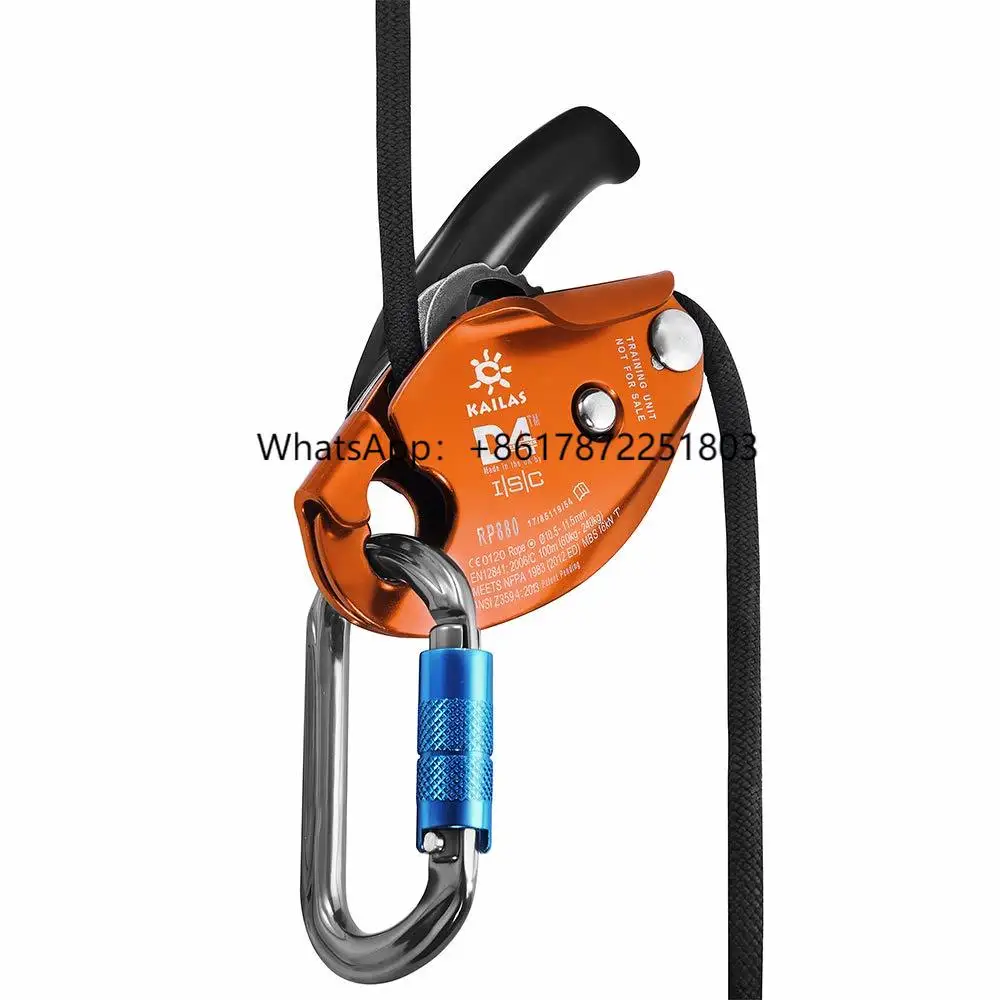 

New Arrivals Belay Device Climbing for Rock Climbing Peak Rescue Downhill Equipment KAILAS D4 Double-Stop Auto-Lock Descender