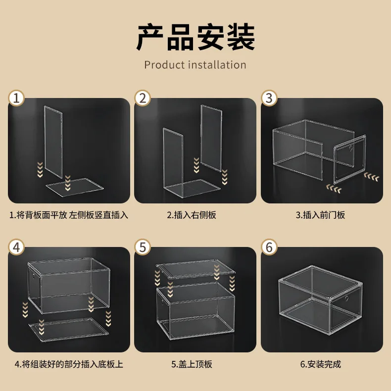 Große AJ Sneaker-Organizer-Box, verdickte transparente Schuhbox mit Magnetverschluss, stapelbarer, mehrschichtiger Schuhaufbewahrungs-Organizer – Detail 13