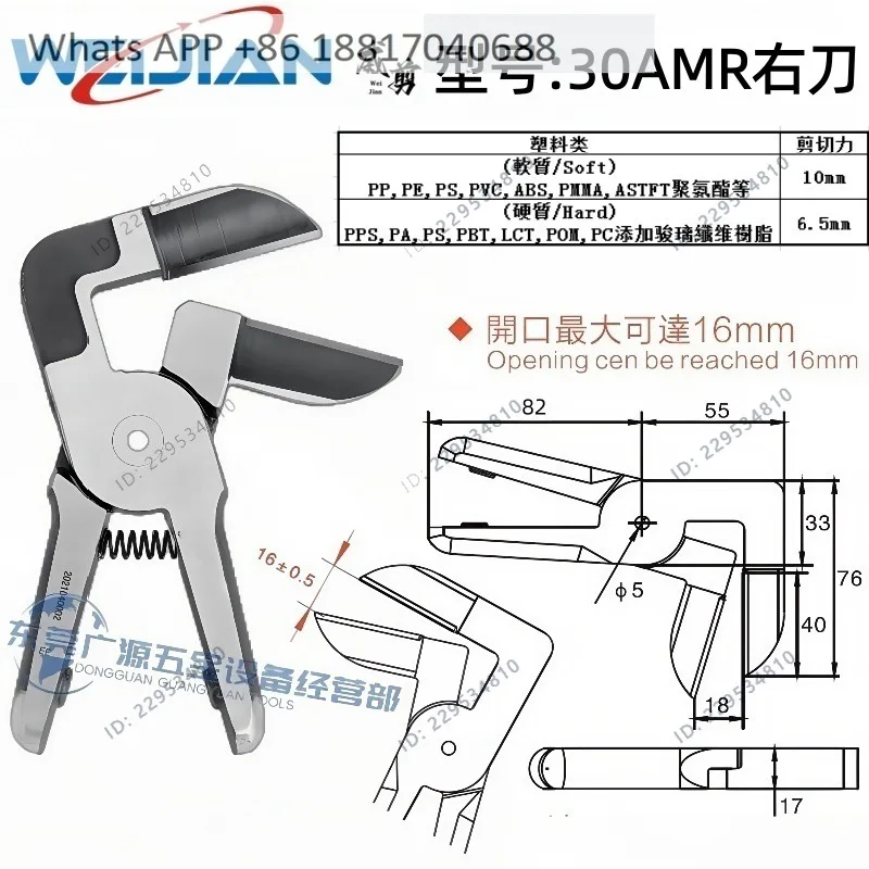 F20AML 20AMR 30AML 30AMR cutter head, pneumatic shears
