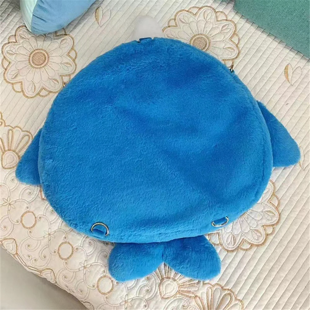 Game Genshin Impact  Tartaglia Whale Cosplay COSTUME Plush Doll Itabag Shoulder Ita Bag Adult Unisex Accessories Prop