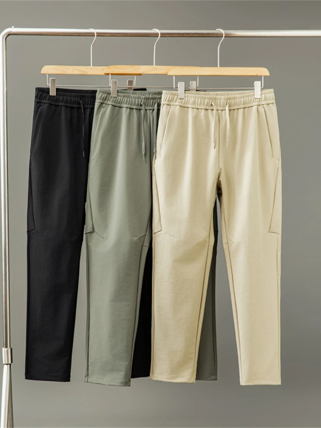 

Techwi Men's Outdoor Casual Long Pants Moisture ng Qui Dry Straight Leg Polyester Fabric Substitute Model Faionabl...