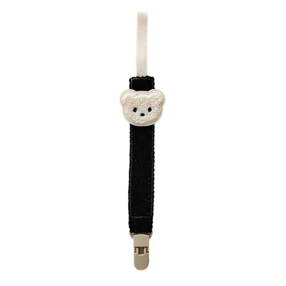 Cartoon Cute Bear Pacifier Chain Portable Hanging Fabric Rope Dummy Nipple Clip Plastic Soother Accessory