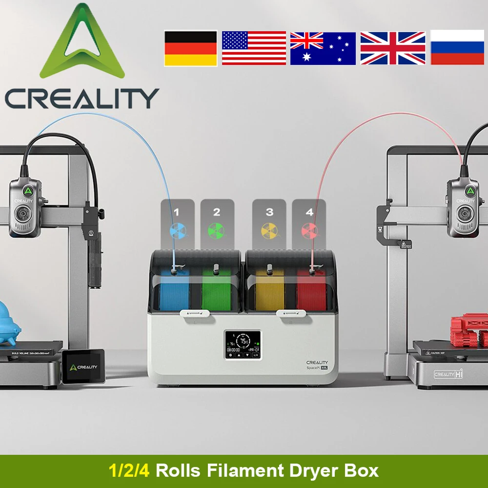 Suszarka do filamentu Creality Space Pi V2 Space π X4 X4L V2 Plus, dehydrator materiałów do drukarek 3D…
