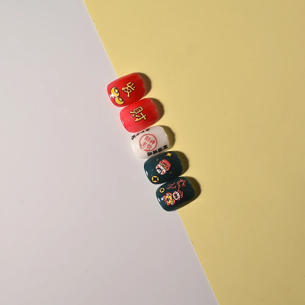 Get Rich Nail Art Sticker Chinese Style Money Embossed Sticker for Nails Manicure Salon FEB-730