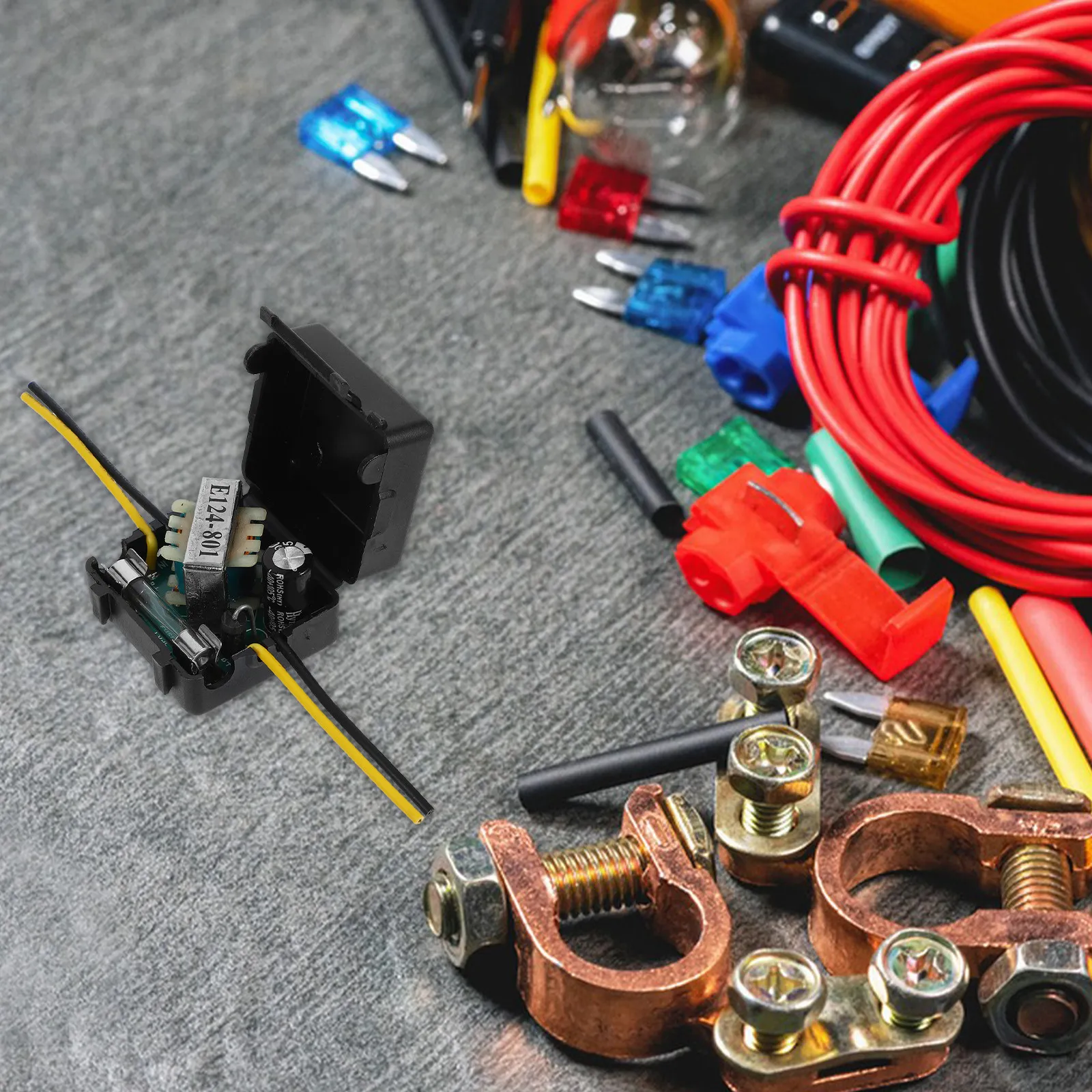 12V Car Noise Filter Audio Power Filter Ground Loop Isolator for Car Stereo System Noise Reducer Enhanced Sound Performance