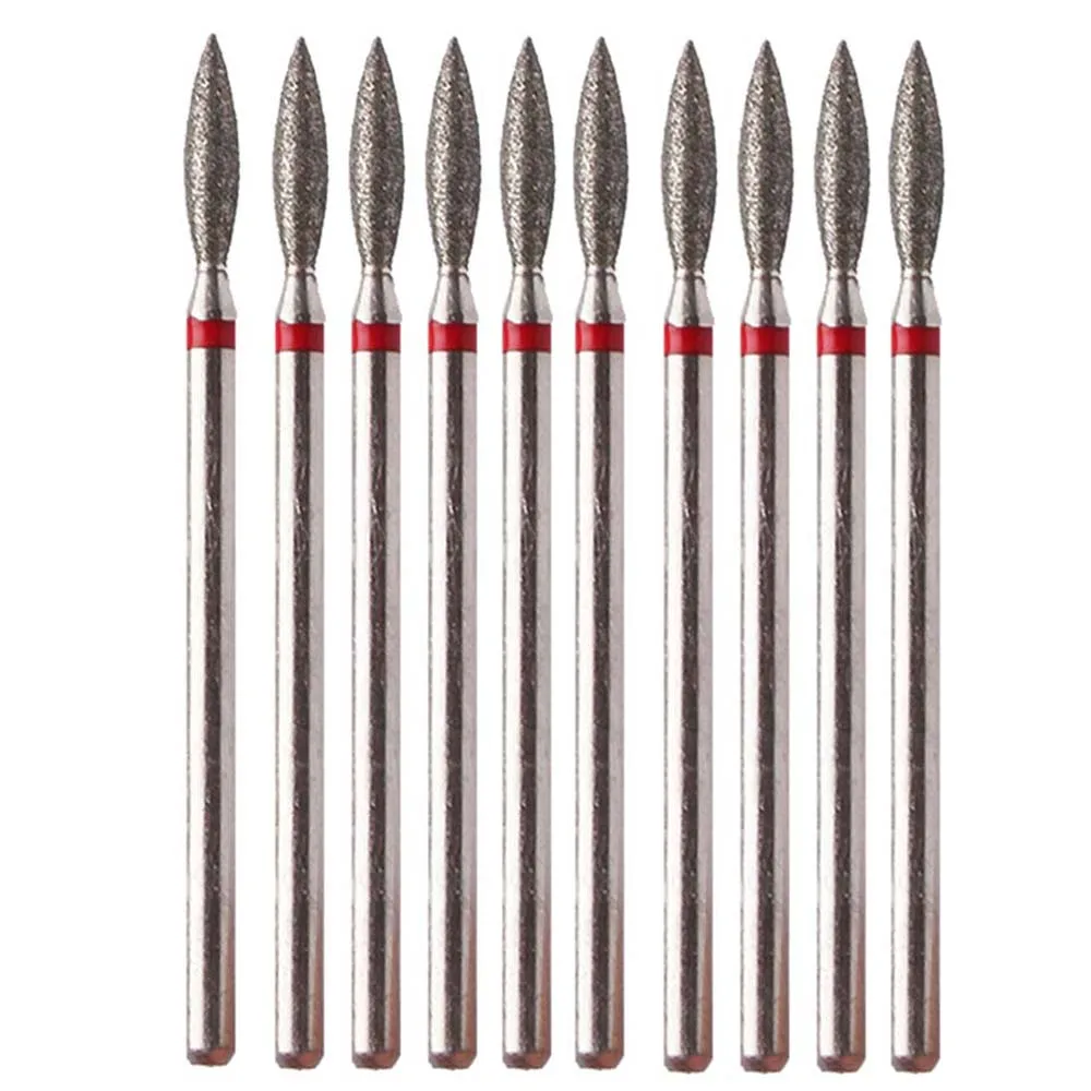 10 Stuks Diamant Nail Boren Frees Slijpen Bit Verwijderen Nagellak Pedicure Machine Accessoires Nail Art Tool