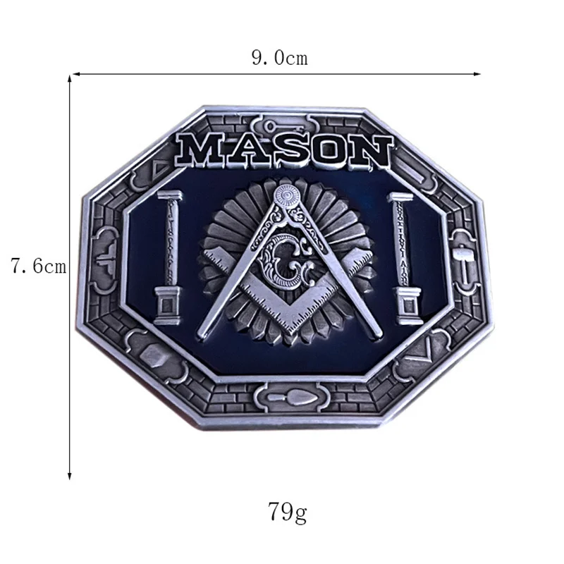 Zinc alloy compass folding ruler Mason belt buckle Western style European style
