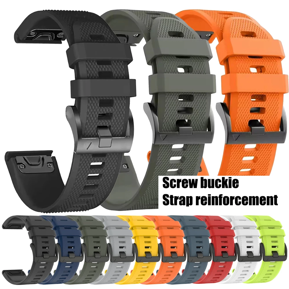 22/26 mm Silikonarmband für Garmin Fenix 8 Pro 7X 6X 5X 7Pro 6 5Plus/Epix Pro Gen 2/Tactix 8/Enduro 3/970 965 Schnellverschlussbänder