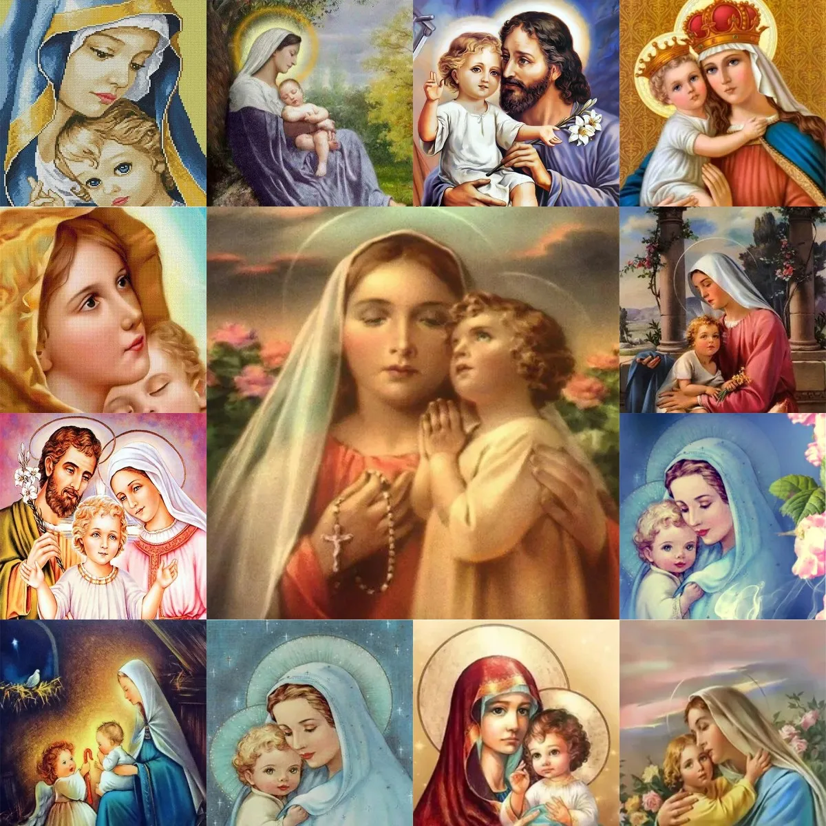 DIY 5D Diamond Painting Kit Virgin and Child- Perfect Gift for Handmade Home Decor