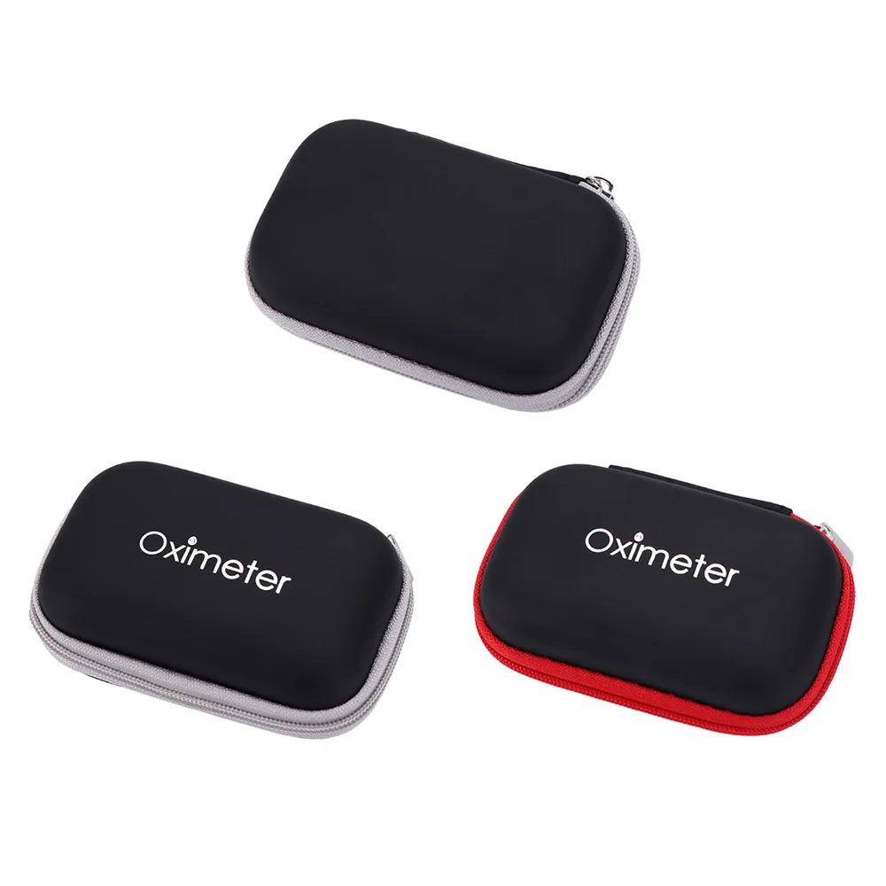 Hard EVA Pulse Oximeter Storage Bag Zipper Protective Box Fingertip Pulse Oximeter Bag Carrying Case Portable