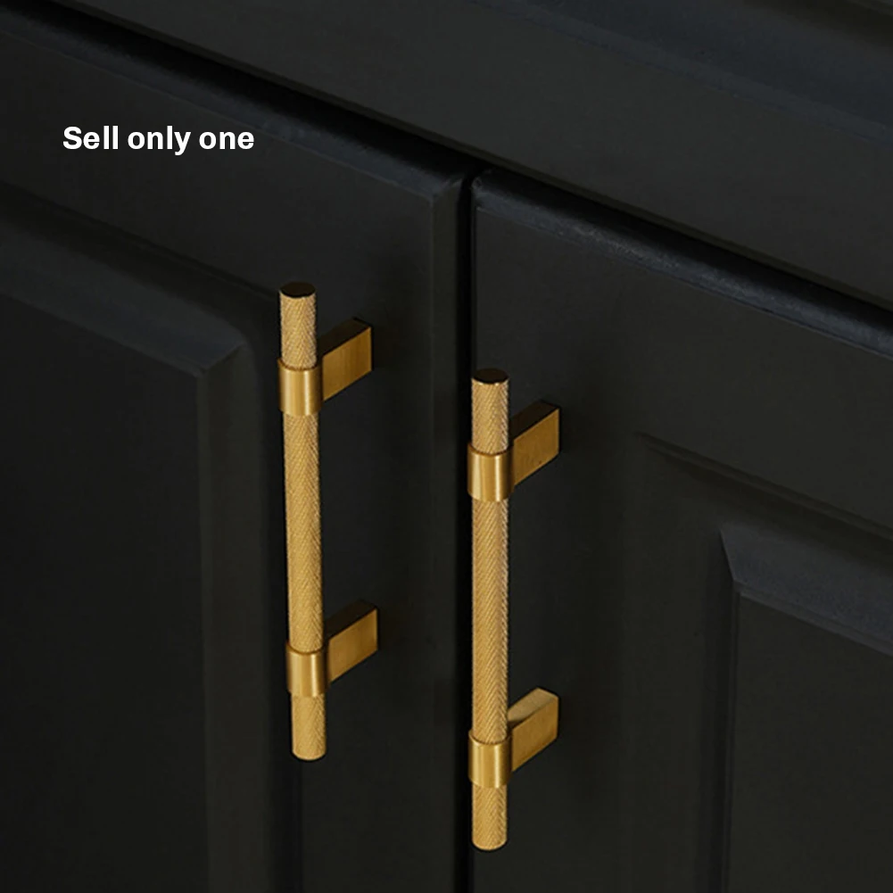 Solid Brass Knurling Patterned Cabinet T-Bar Extended Length 188Mm Kitchen Appliances Dishwashers Refrigerators Pull-A46I