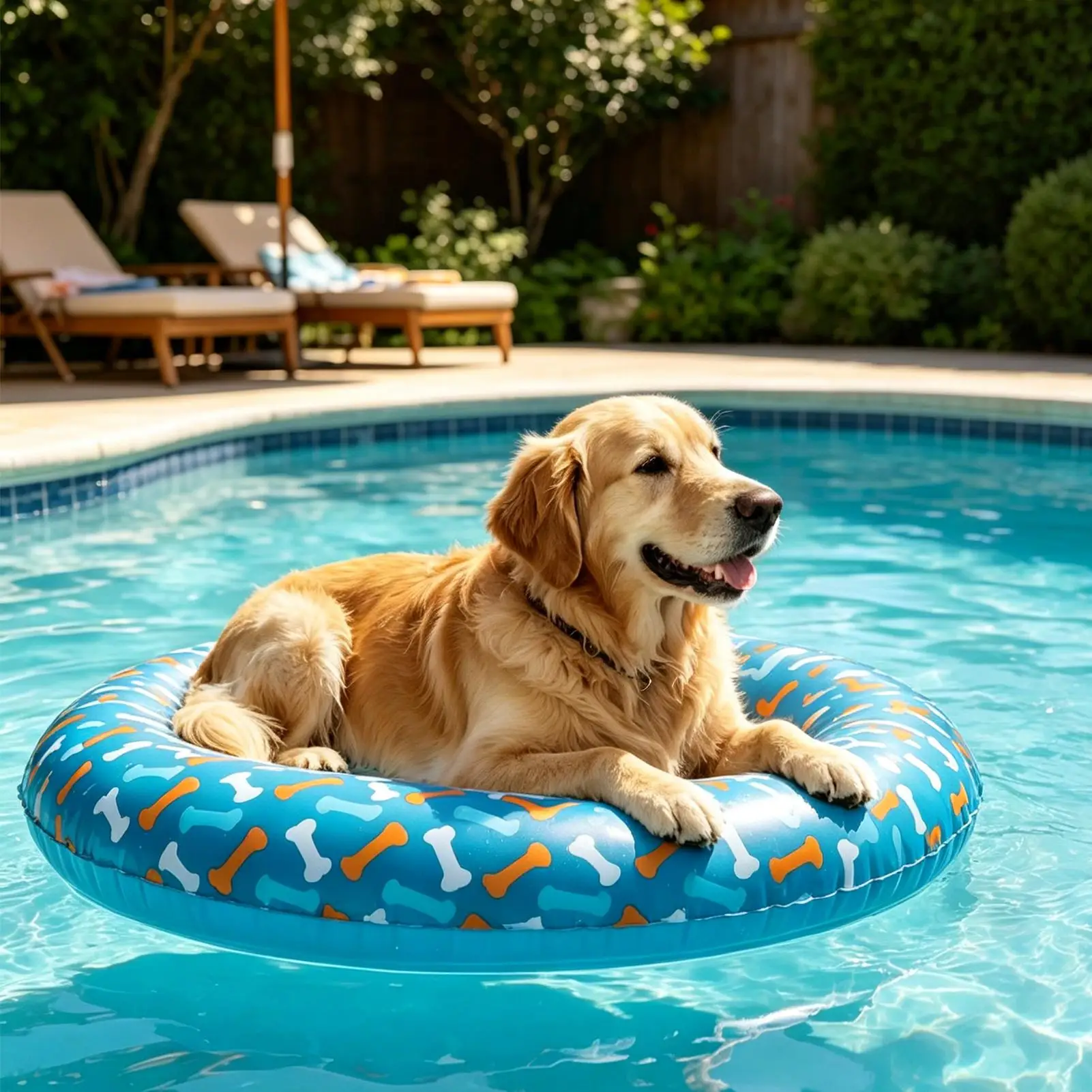 1pc Dog Pool Float Inflatable Multi-role Resistant Durable Comfort Pet Water Float for Summer Courtyard Dog Swim Pool Float Toys