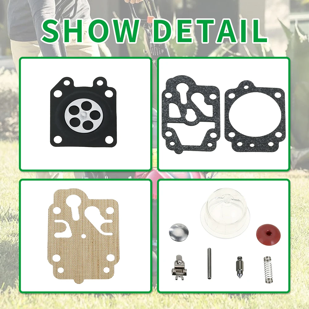 GX35 40-5 Carburetor Repair Kits With Primer Bulb For Brush Cutter CG260 CG330 CG430 CG520 43CC 52CC Trimmer Spare Parts
