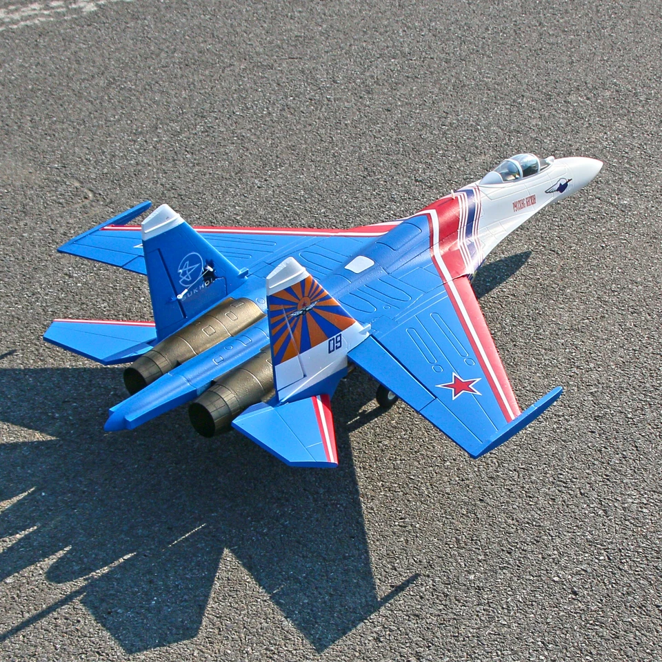 6 CH FlyFans ロシアデモ SU-27 ツイン 64 ミリメートル RC EDF