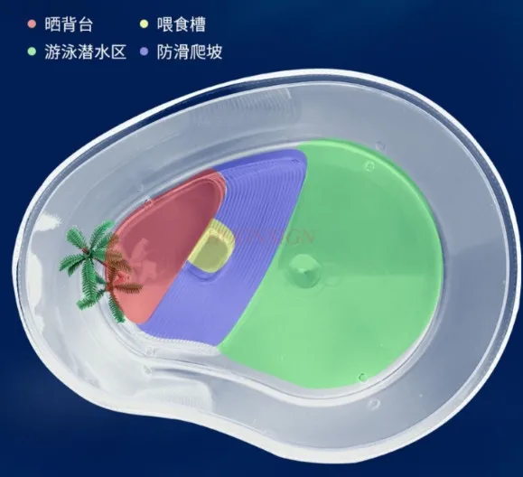 거북이 탱크, 가정용 탱크, 애완 동물 거북이, 소형 휴대용 가정용 상자, 덮인 사육 용기
