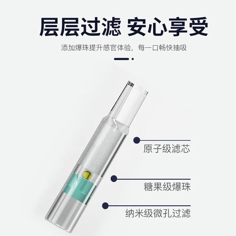 Disposable popping fruit flavor Cigarette filter tip Popular For Thick Thin Men women Cigarette Mouth Filter mint flavor