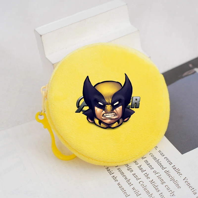 Wolverine Marvel Plush Coin Purse Portable Movie Cartoon Print Kids Child's Wallet Purse Teenage Coin Bank Card Storage Bag Gift