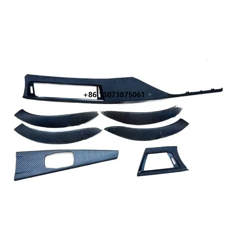10-Piece F30 F35 Upgraded M Performance Style Carbon Fiber Interior Automotive Control Dashboard for 3 Series
