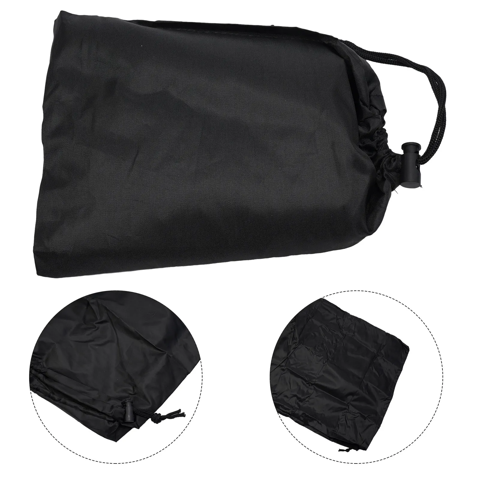 Premium Black Polyester Fabric BBQ Grill Cover for Weber Q1000Q2000 Series Gas Patio Fade Resistant and Waterproof
