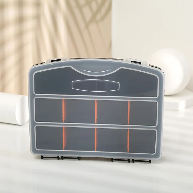 

19x15x4cm Parts Tool Storage Box Portable Portable Multi-grid Combined Screw Small Object Storage Can Be Waterproof Organizer
