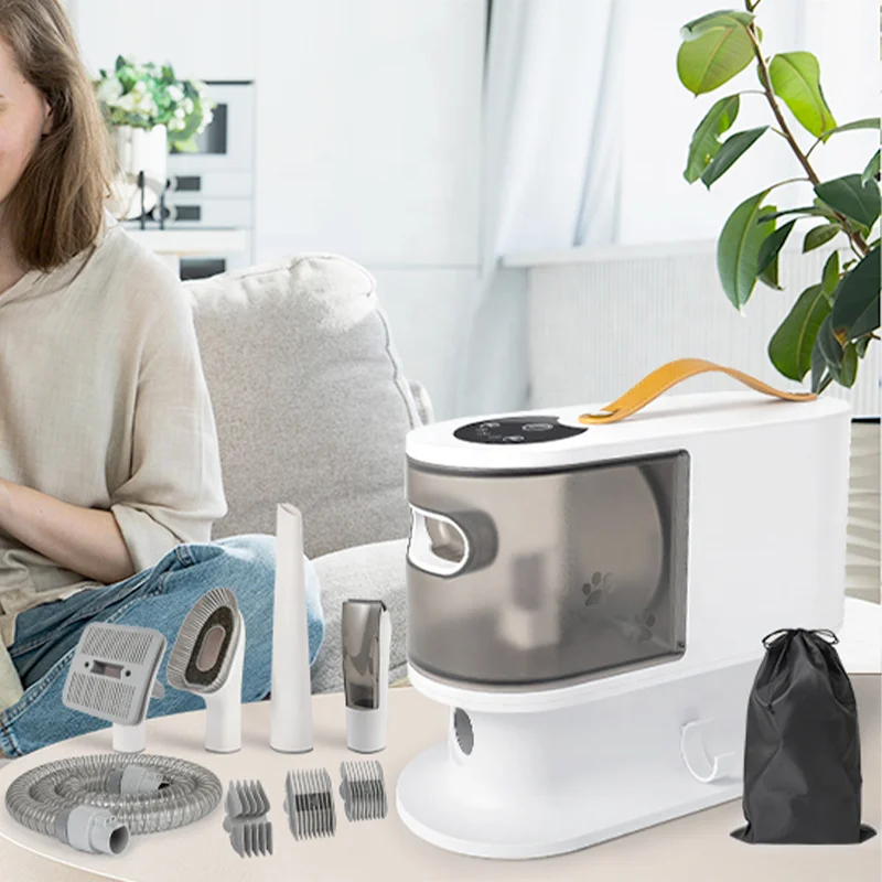Convenient Plastic Multi-Functional Grooming Vacuum Device Pets Low Noise Cat Dog Combs Brushes Cleaning Features Sustainable