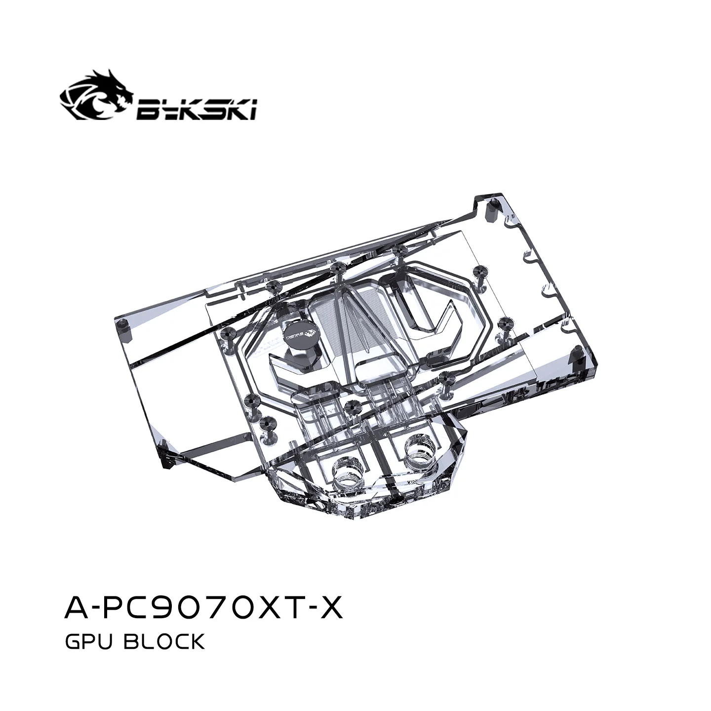 Bykski A-PC9070XT-X GPU Water Block Use for PowerColor Radeon RX 9070 XT Reaper / Hellhound Video Card / Copper Cooling Radiator