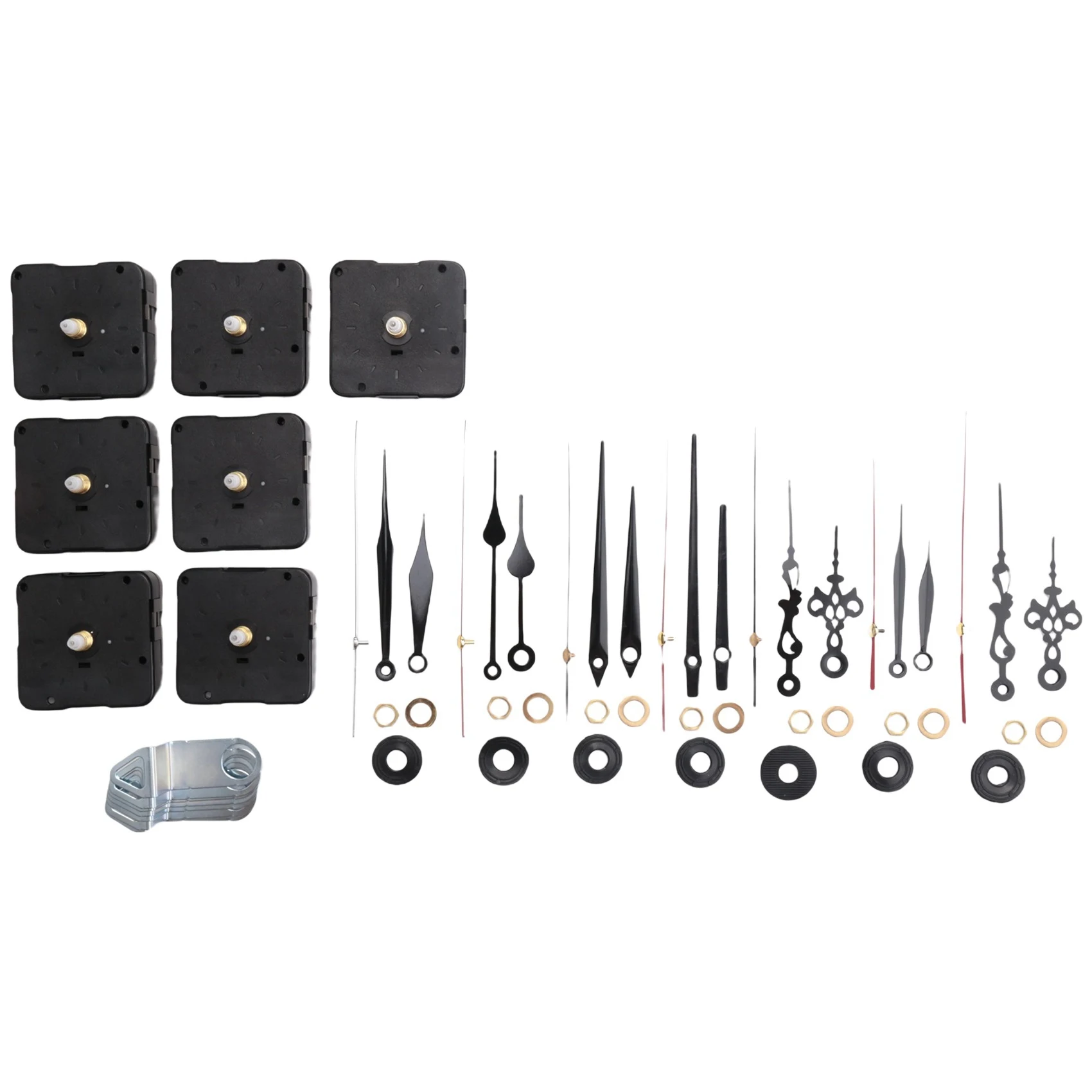 

A06K 7-комплектный механизм кварцевых часов, бесшумные часовые механизмы с коротким валом и стрелками, детали механизма настенных часов