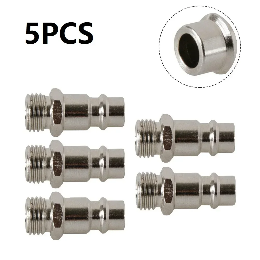 2/5PCS Quick Release Euro Compressed Air Line Coupler Connector Fitting 1/4in Male Work-shop Equipment Power Air Compressors