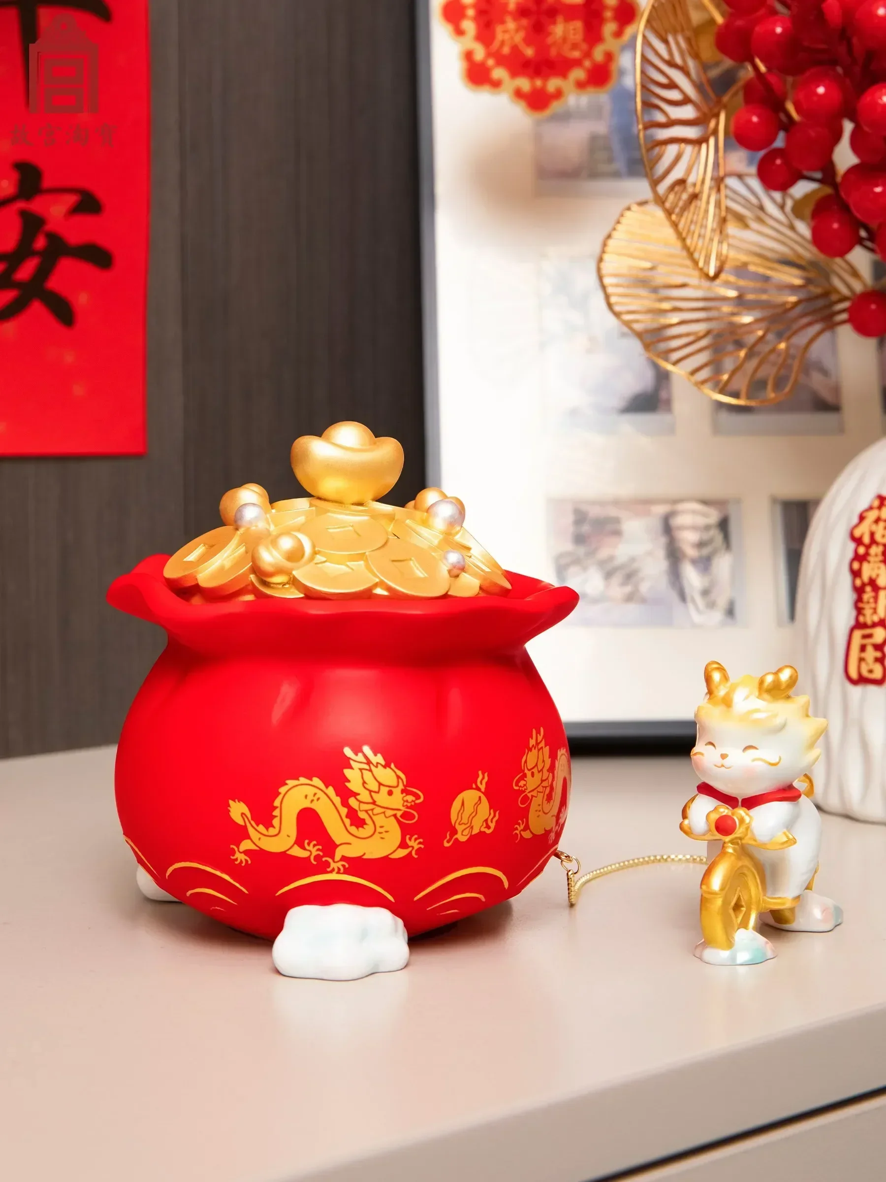 In Stock Xiaoqianlong Piggy Bank Cultural And Creative Wealth Ornament Model Toys Gifts