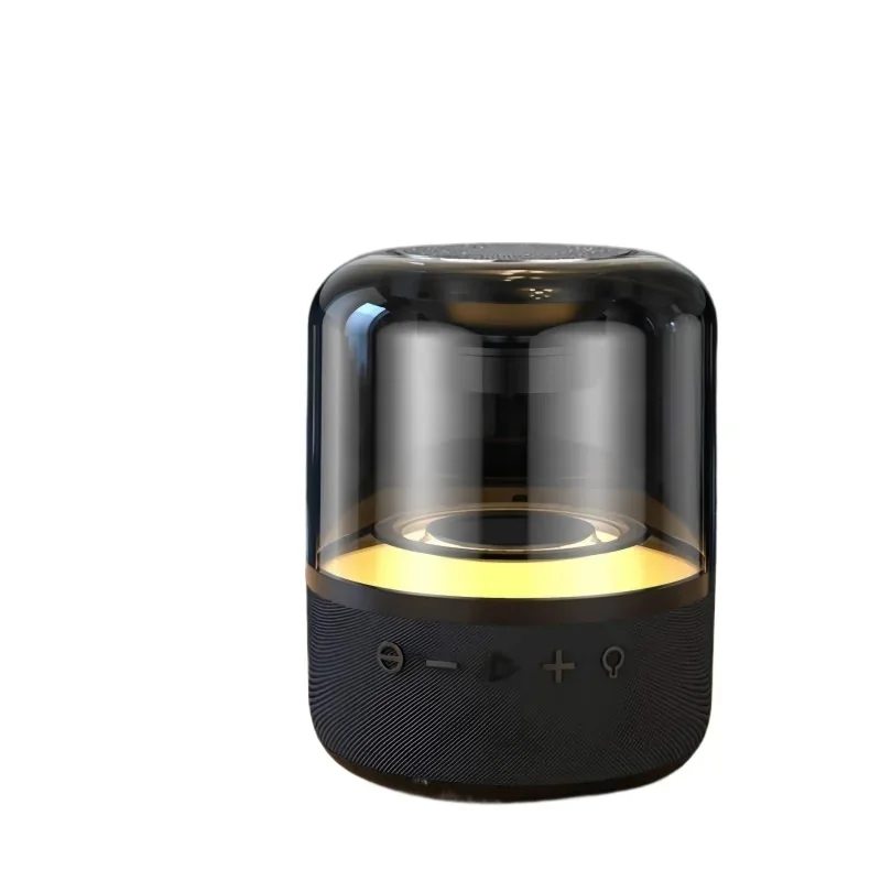 

Transparent glazed bluetooth audio overweight subwoofer high sound quality desktop atmosphere small speaker