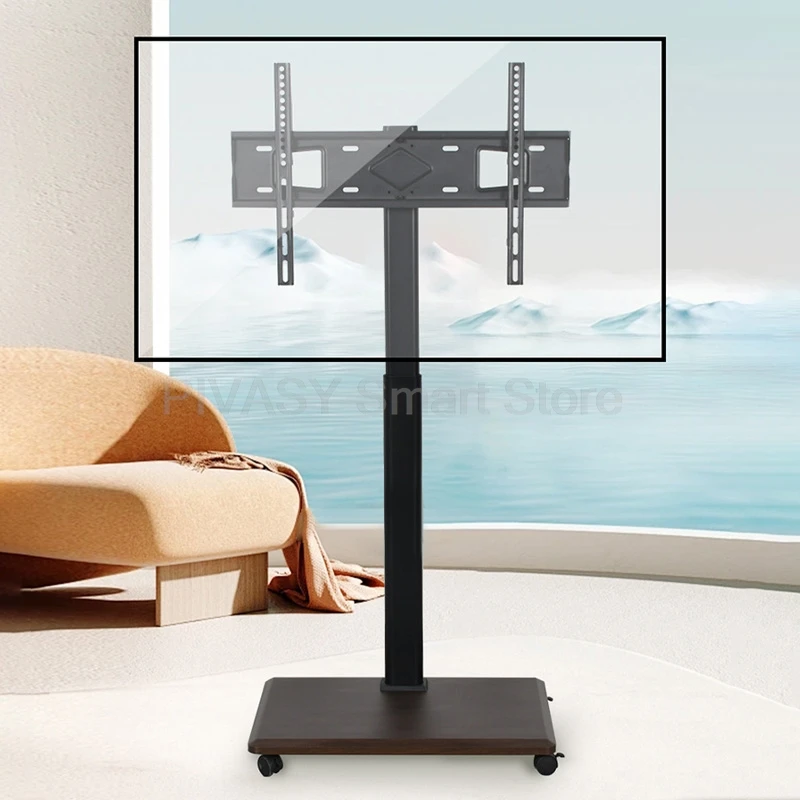 ل 26-75 بوصة تلفزيون حامل الهاتف المحمول ارتفاع قابل للتعديل مؤتمر البث المباشر الطابق عرض المحرك رف التلفزيون الصلب المدرفلة على البارد