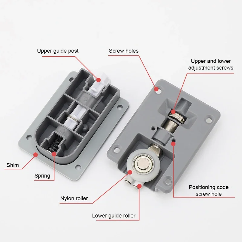Residential Slide Furniture Wheel Track Flush Accessories Rail System Filing Storage Metal for Guide Kitchen Cabinet Door Roller