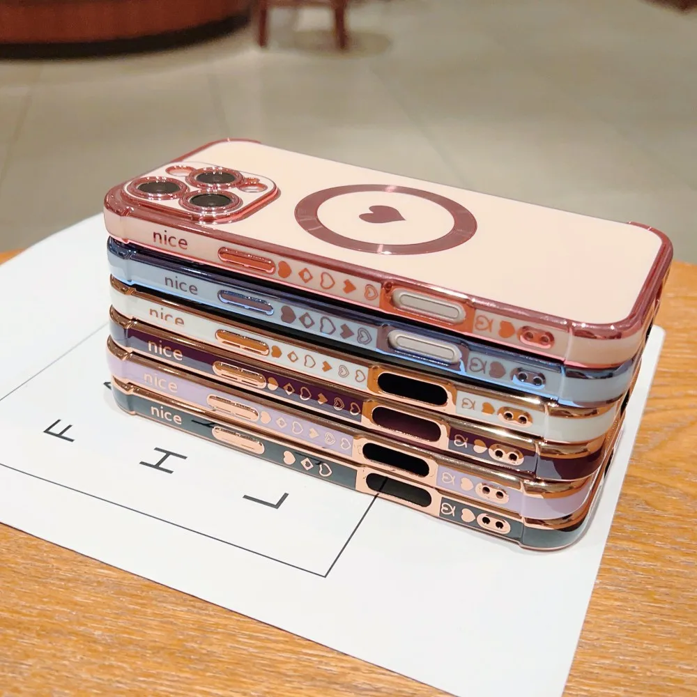 الجانب القلب تصفيح جراب هاتف آيفون 17 الهواء 16 15 14 زائد 13 12 برو ماكس 16e 17Air 16Pro ماكس غطاء عدسة للصدمات الوفير #6